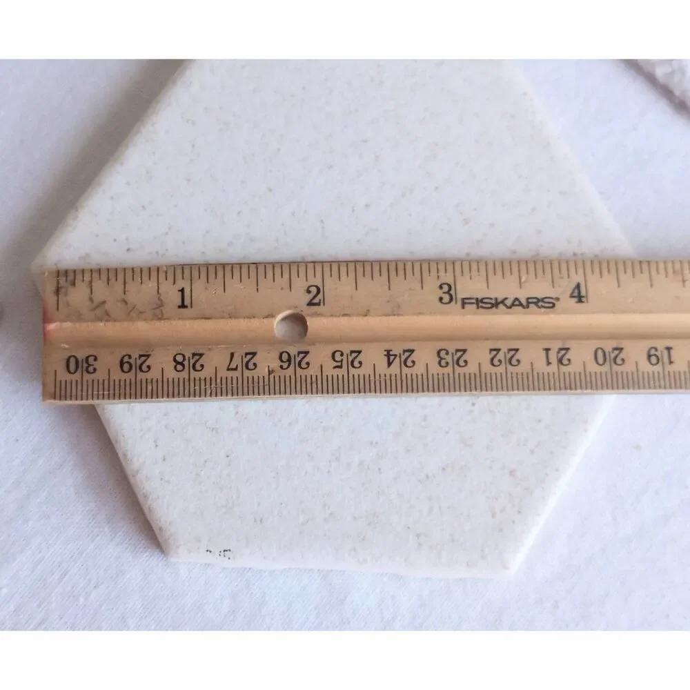 Vintage octagonal tile, beige with speckles. Set of 12.made in the USA